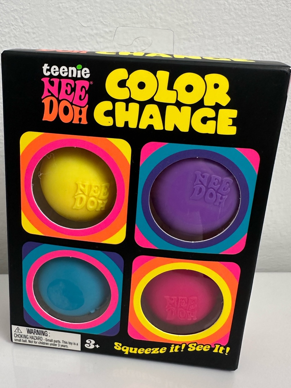 teenie NEE DOH Color Change Putty Set - Yellow, Purple, Blue, Pink